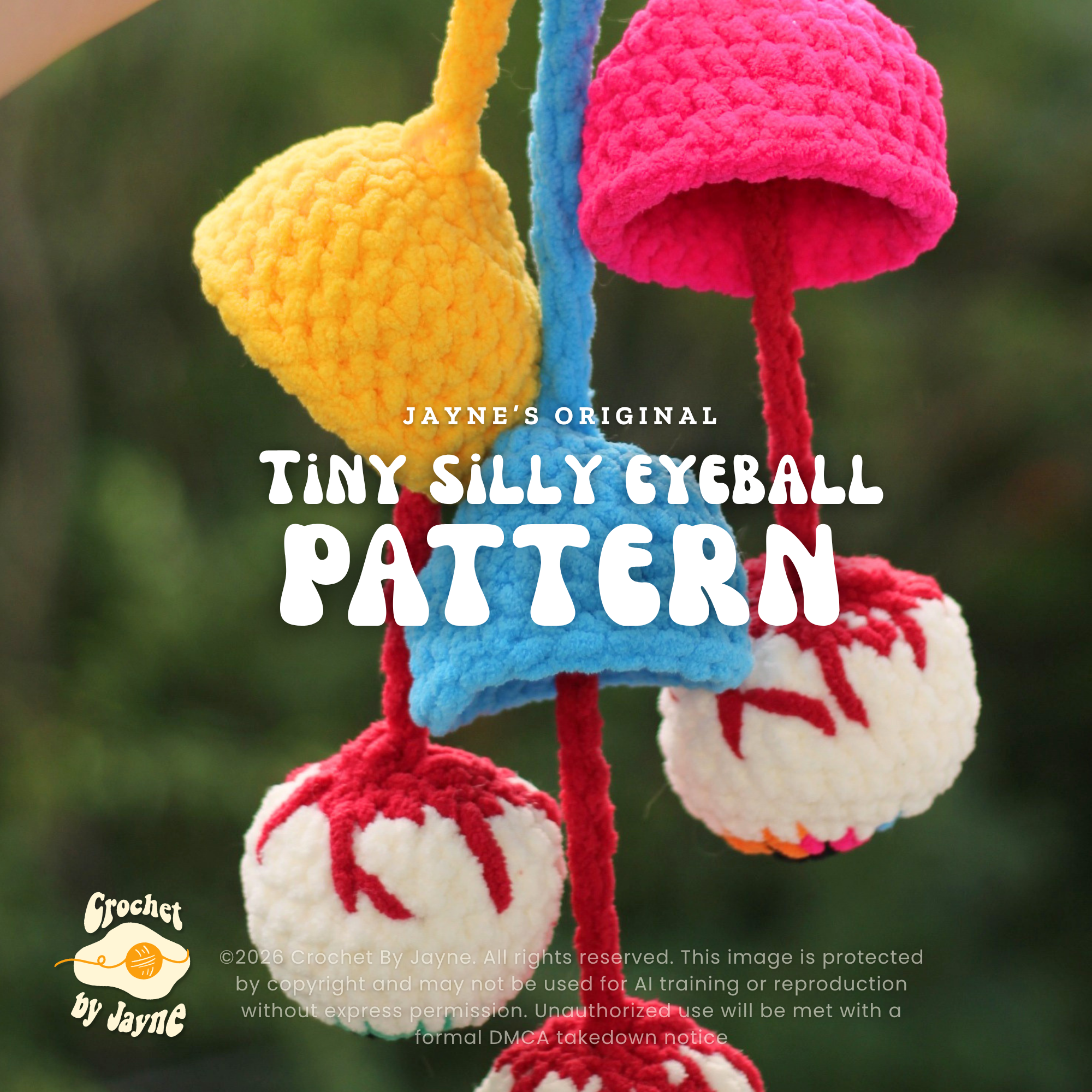 Tiny silly eyeball crochetpattern