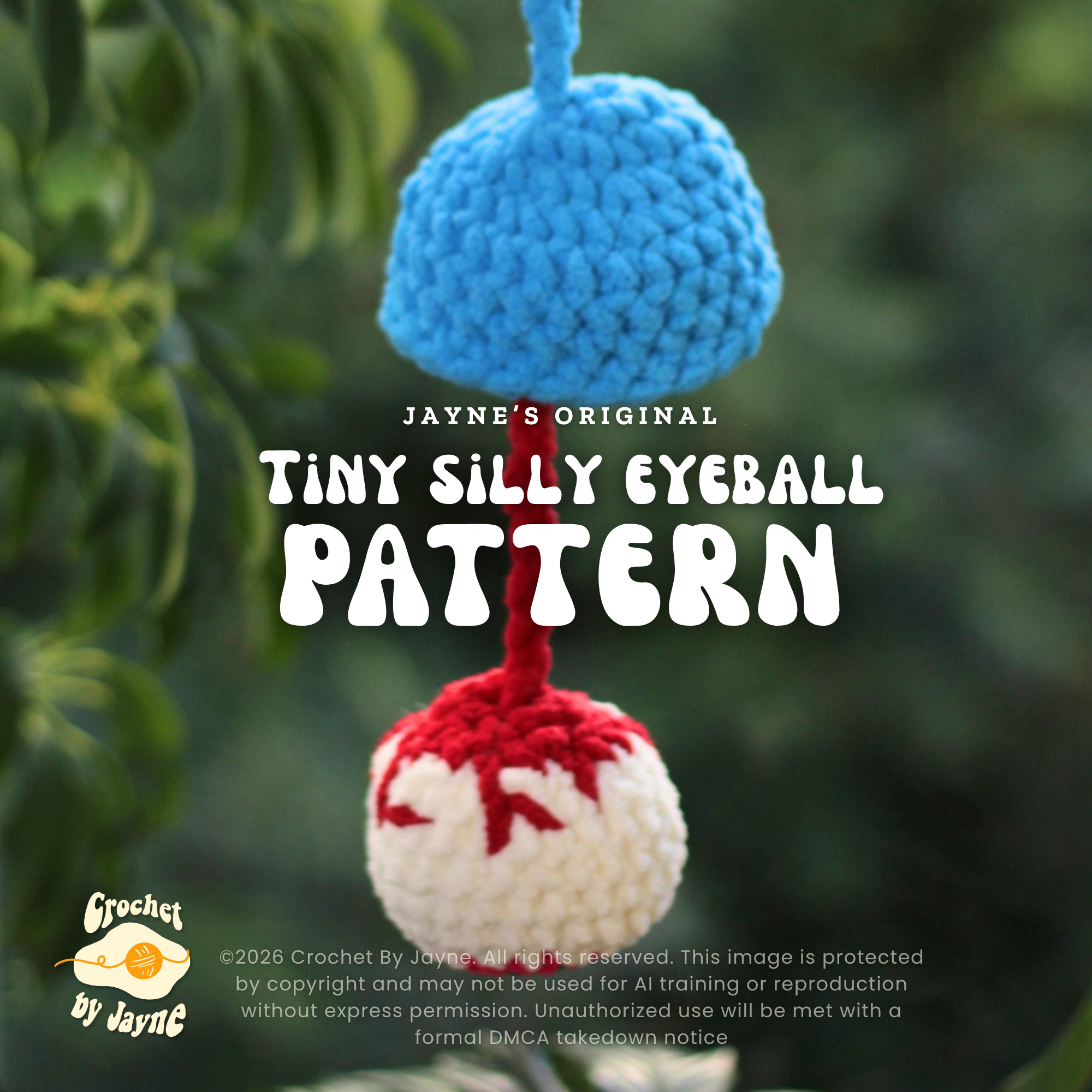 Tiny silly eyeball crochetpattern