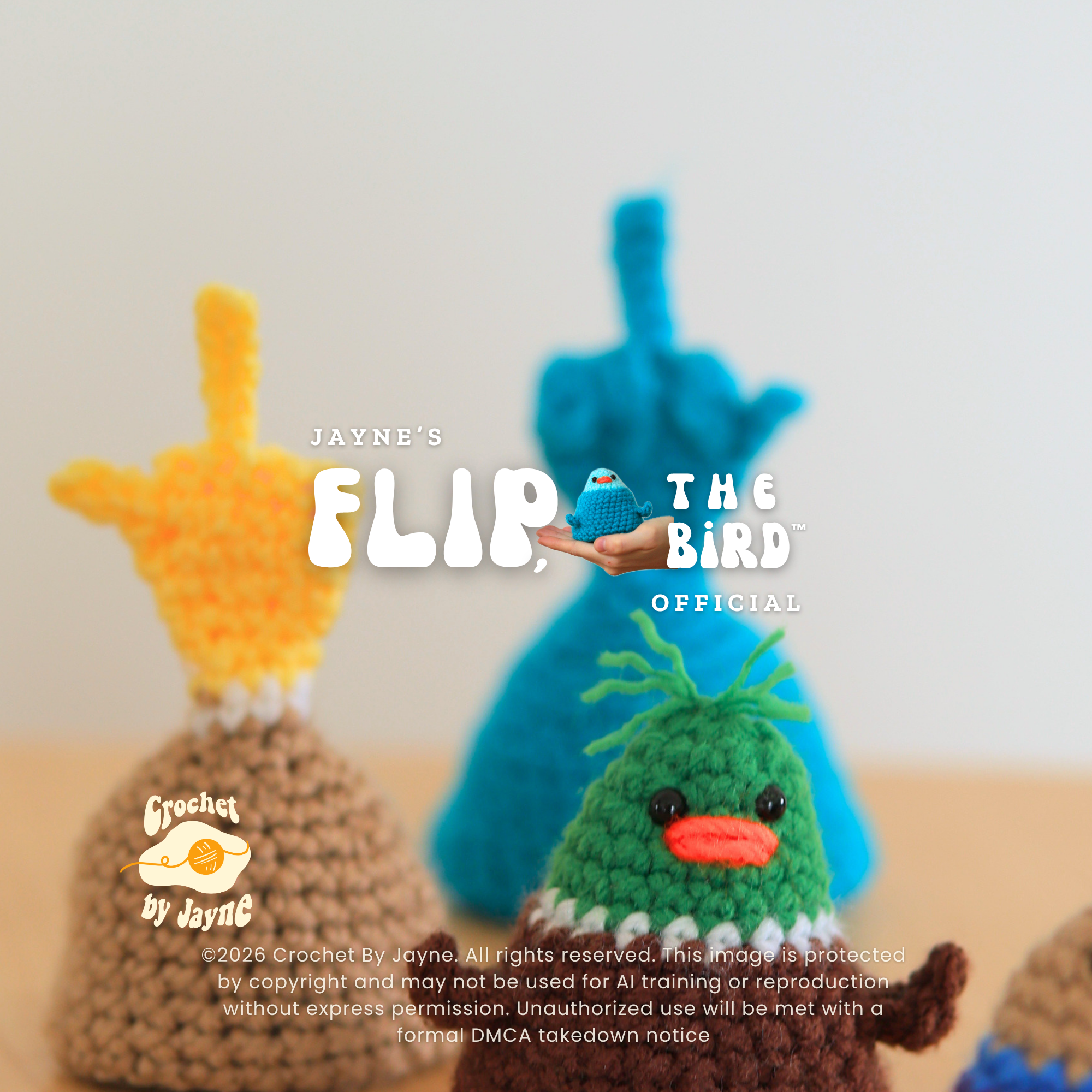 PATTERN BUNDLE Flip, the bird™ 4 different birds.