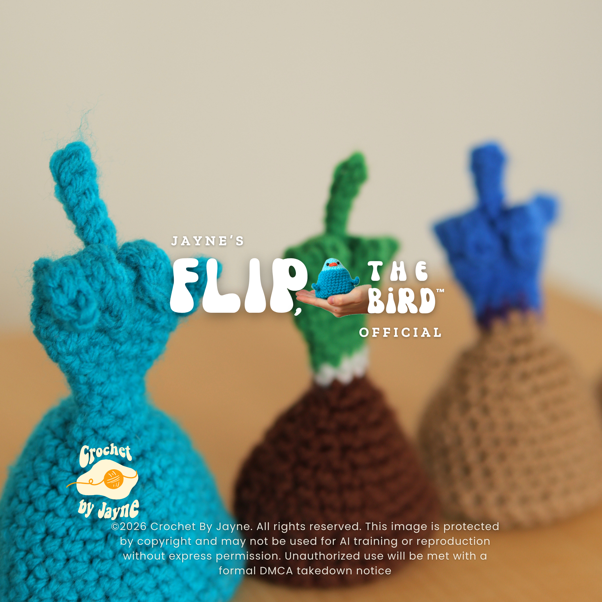 PATTERN BUNDLE Flip, the bird™ 4 different birds.
