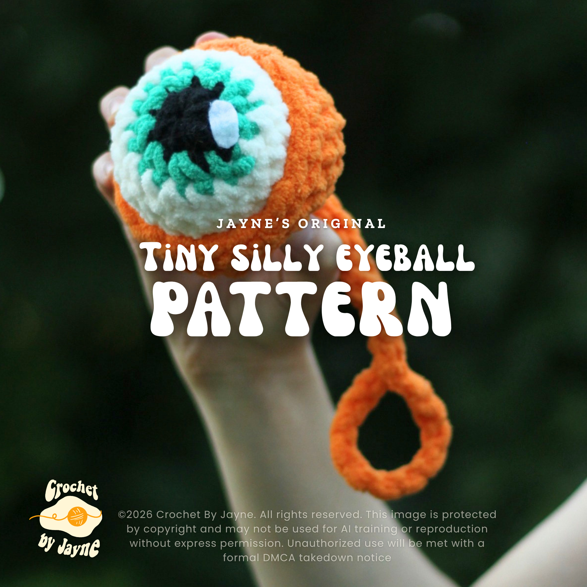 Tiny silly eyeball crochetpattern