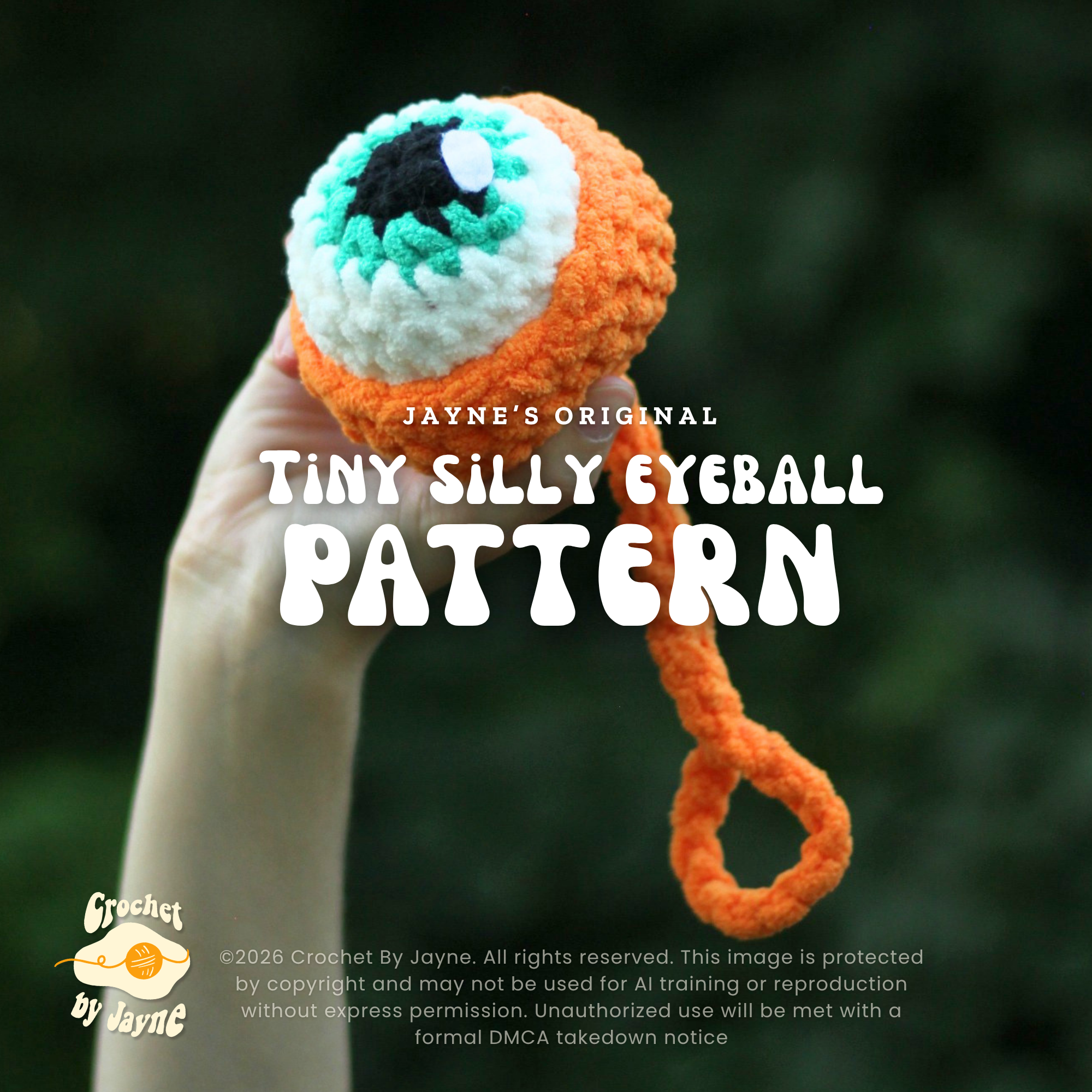 Tiny silly eyeball crochetpattern