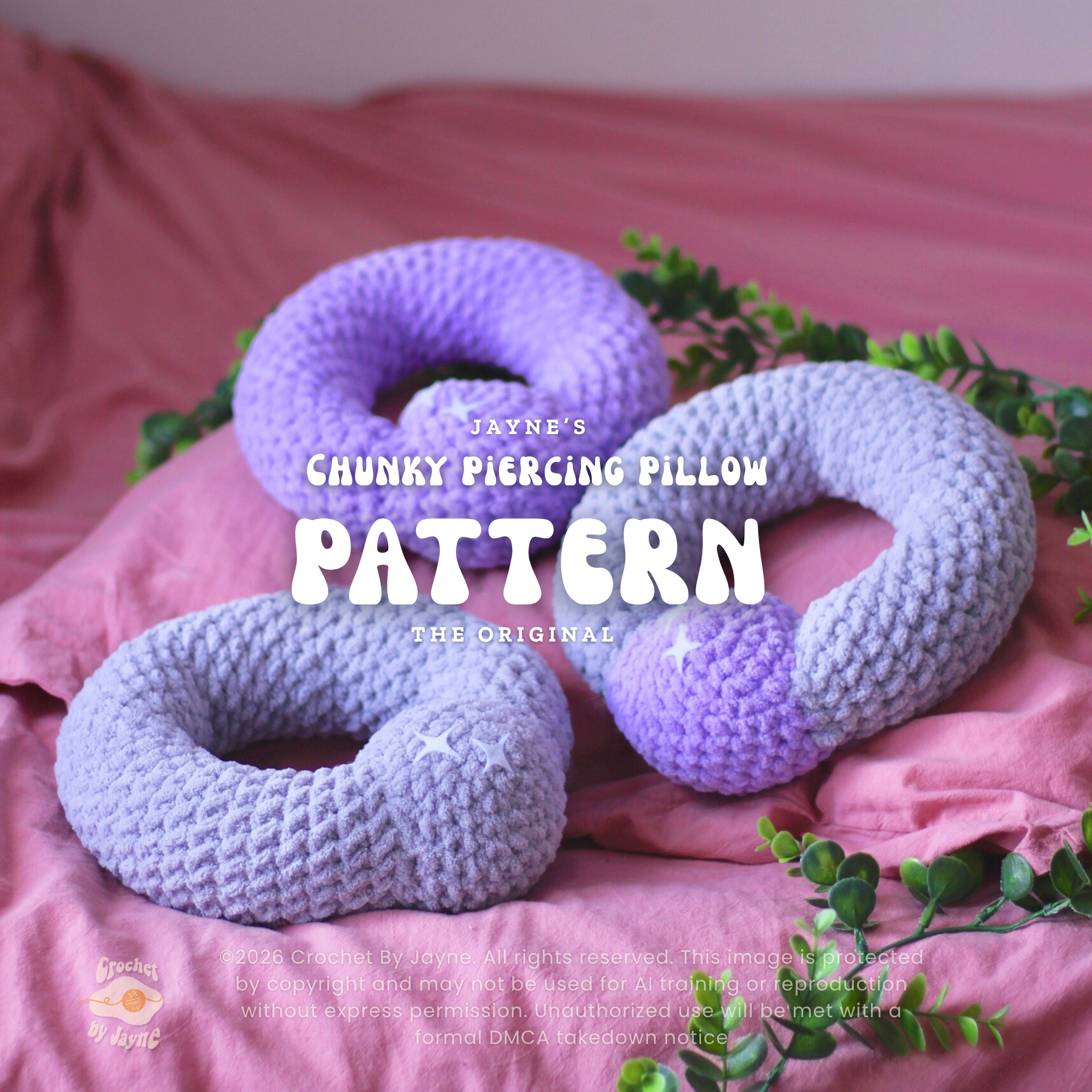 Chunky Piercing pillow Crochet Pattern