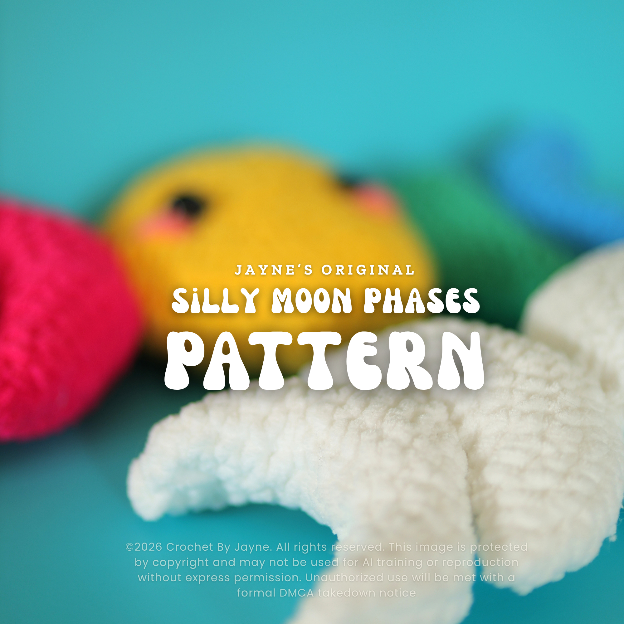 Silly Moon Phases Crochet Pattern (With a pocket)
