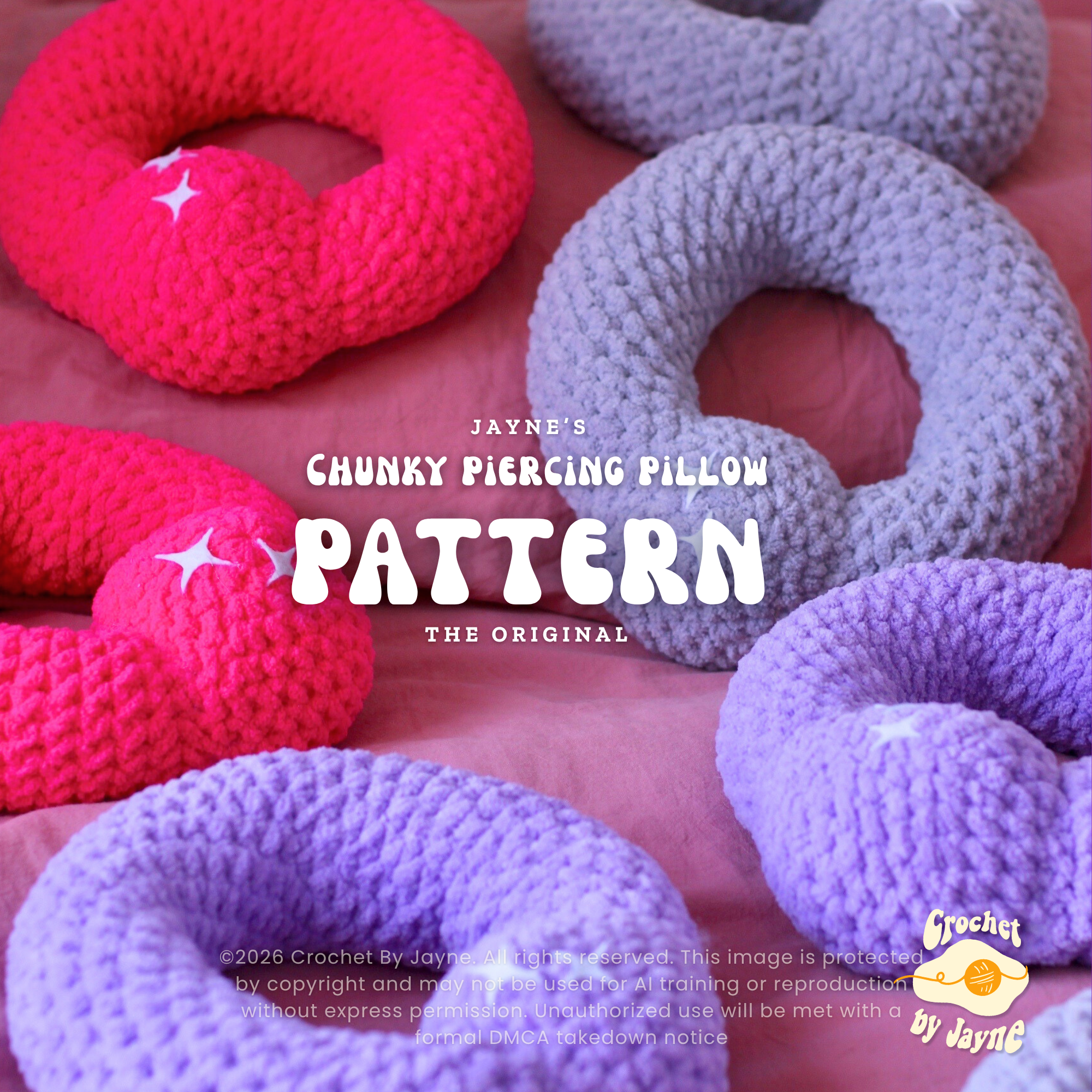 Chunky Piercing pillow Crochet Pattern