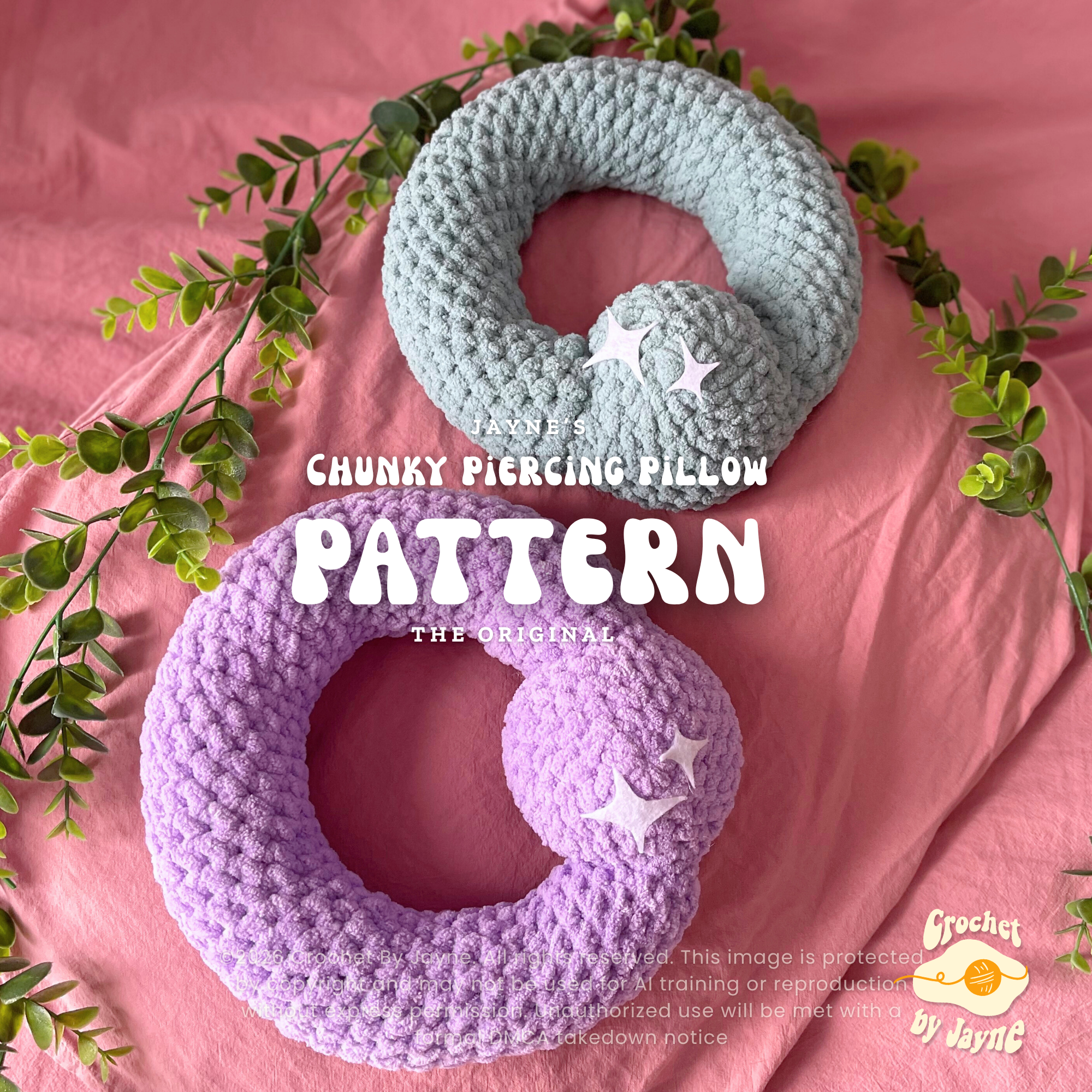 Chunky Piercing pillow Crochet Pattern