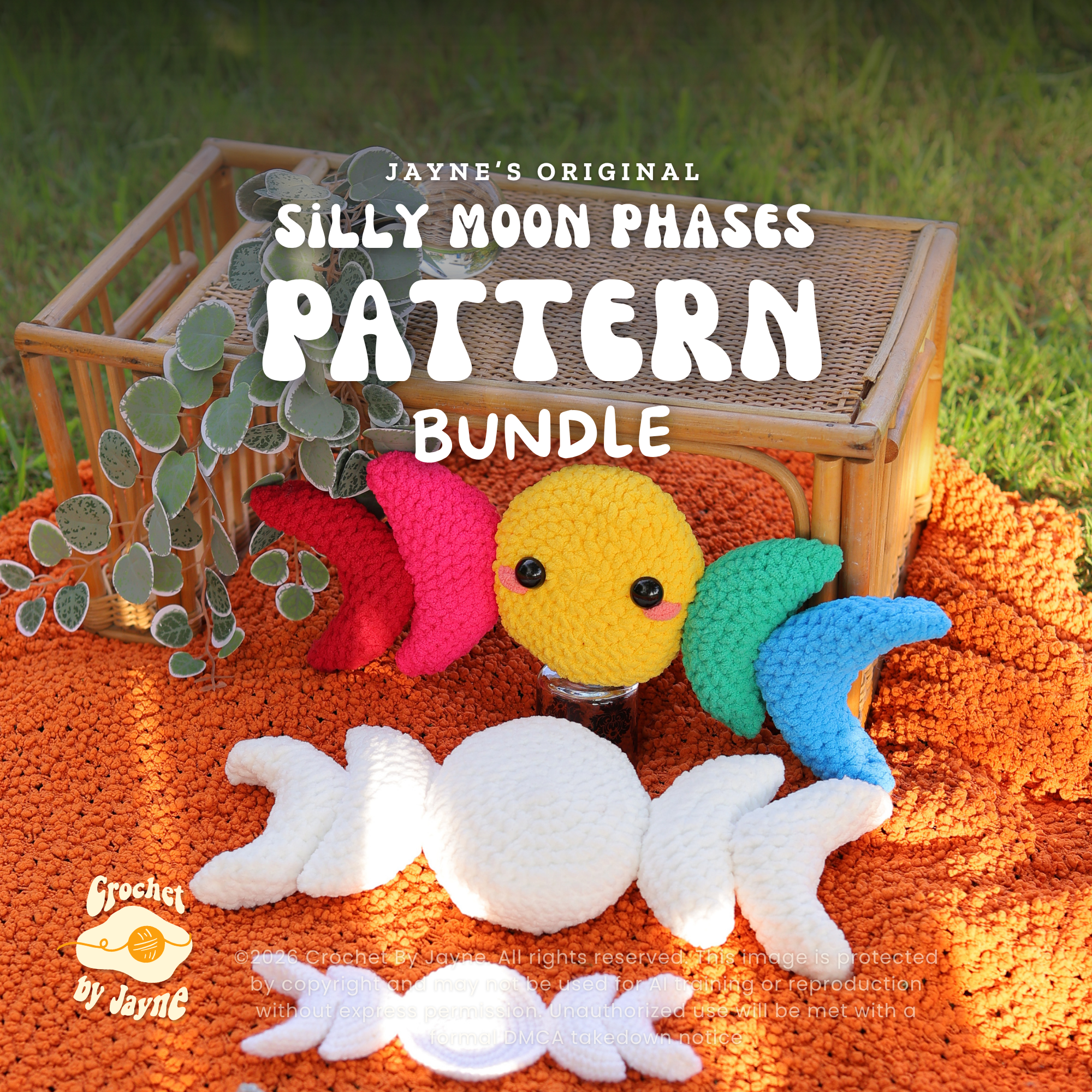 BUNDLE Silly Moon Phases Patterns