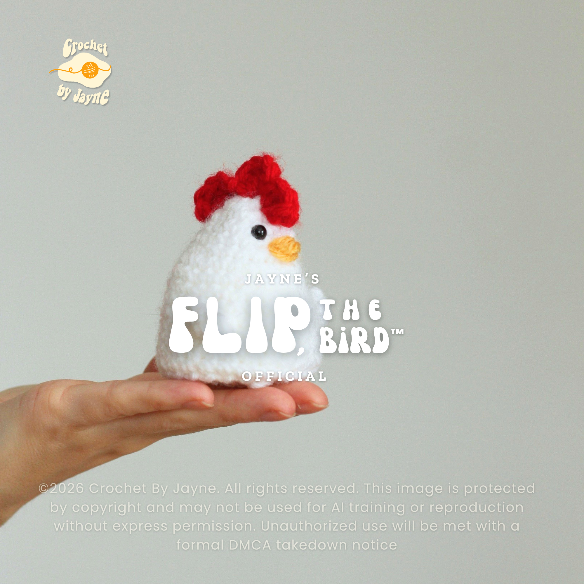 FLIP,the bird ™ Hen Version crochet pattern