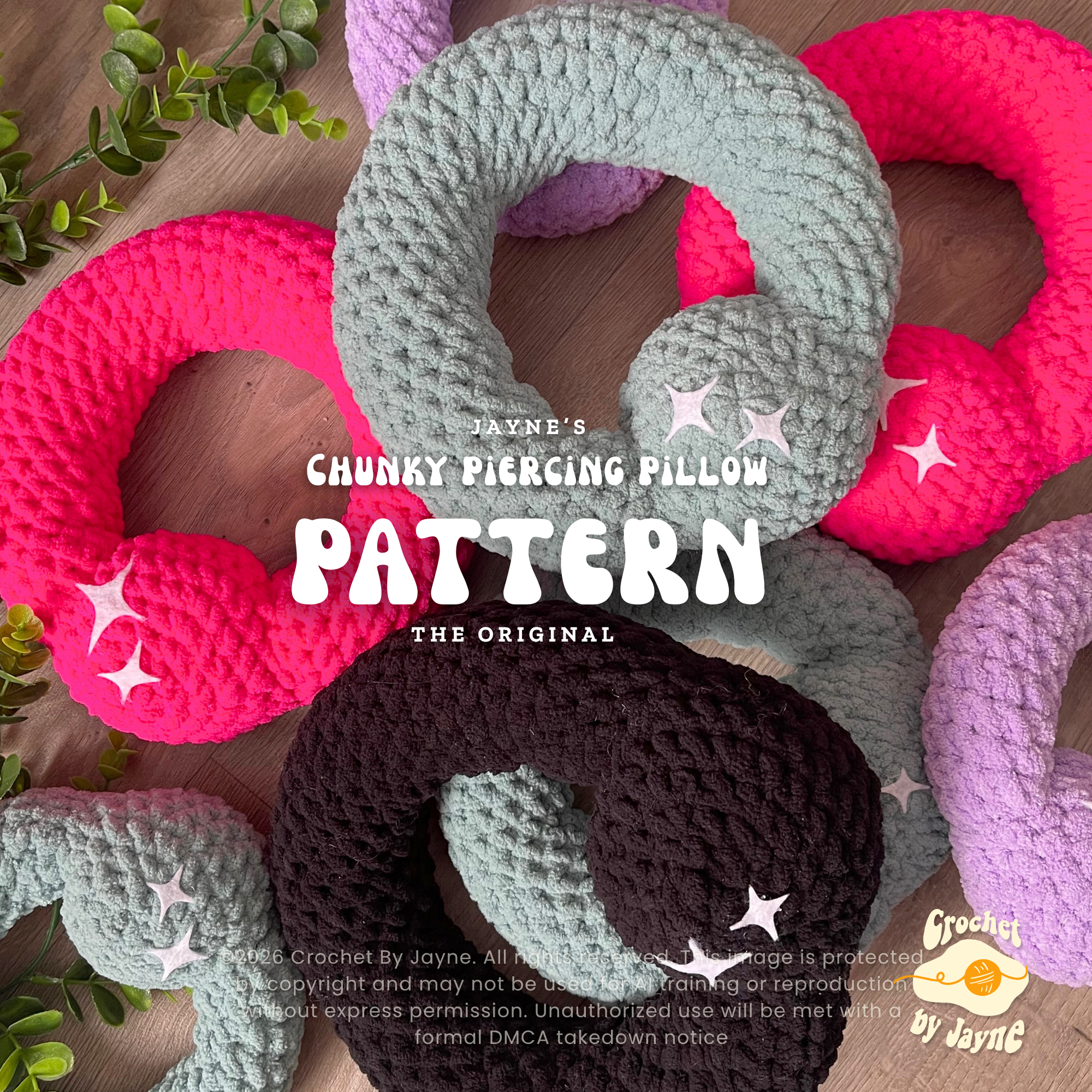 Chunky Piercing pillow Crochet Pattern