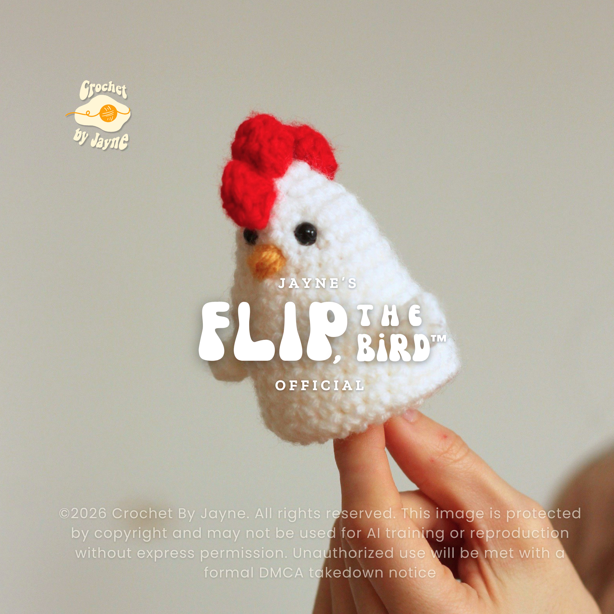 FLIP,the bird ™ Hen Version crochet pattern
