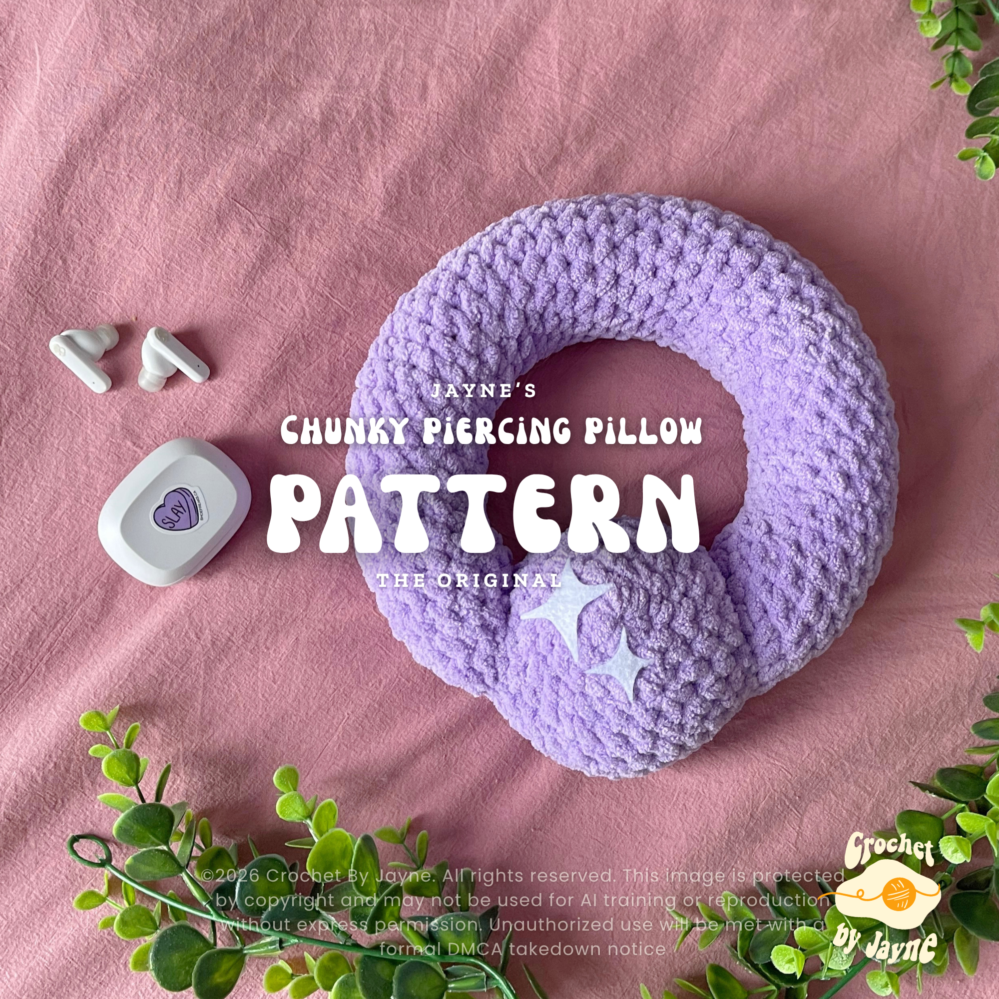Chunky Piercing pillow Crochet Pattern