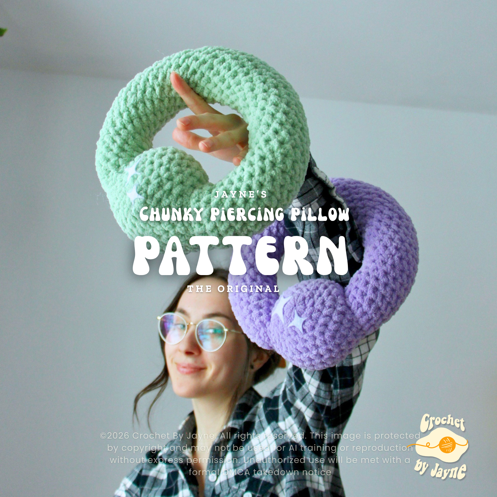 Chunky Piercing pillow Crochet Pattern
