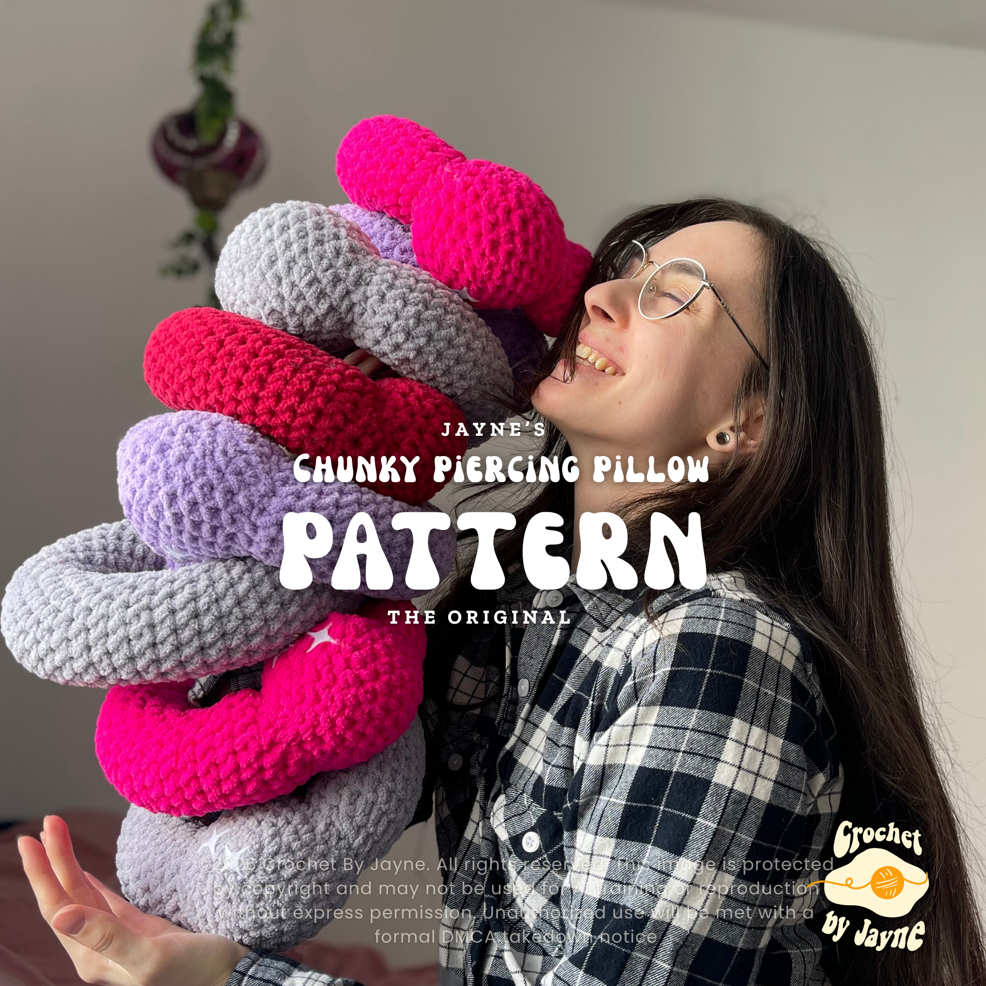Chunky Piercing pillow Crochet Pattern