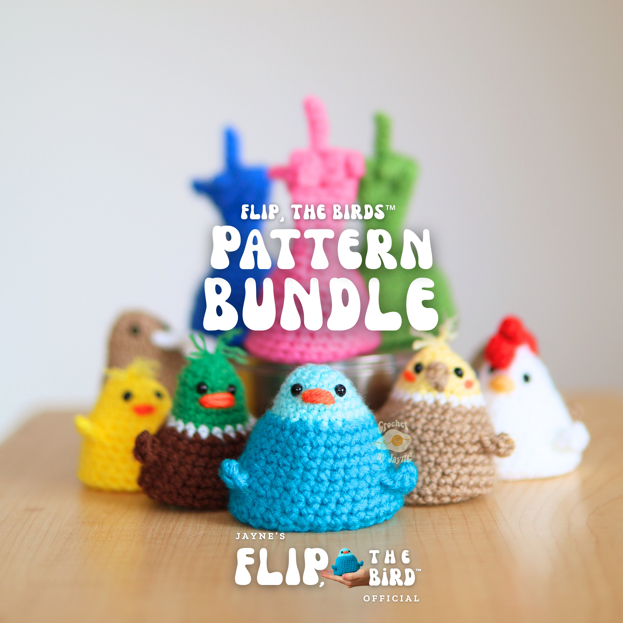 PATTERN BUNDLE Flip, the bird™ 9 different birds.