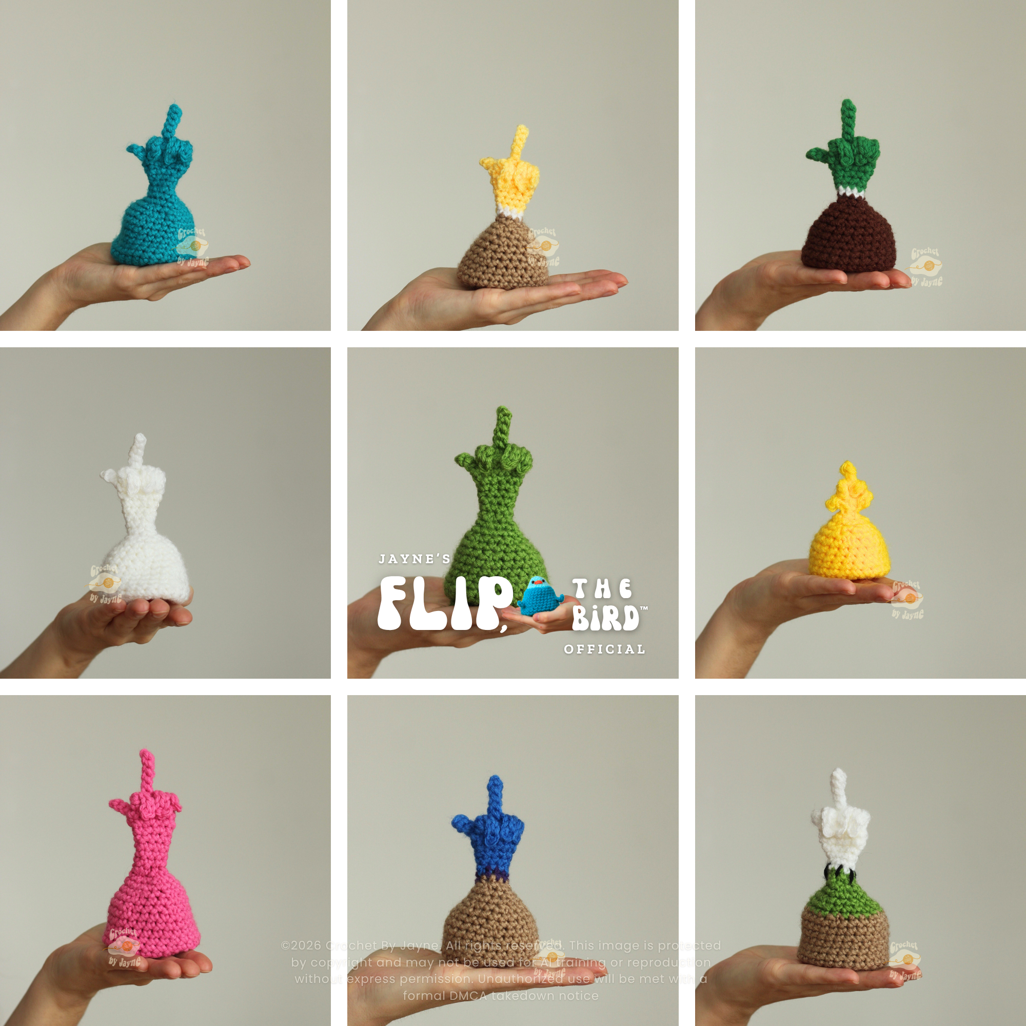 PATTERN BUNDLE Flip, the bird™ 9 different birds.