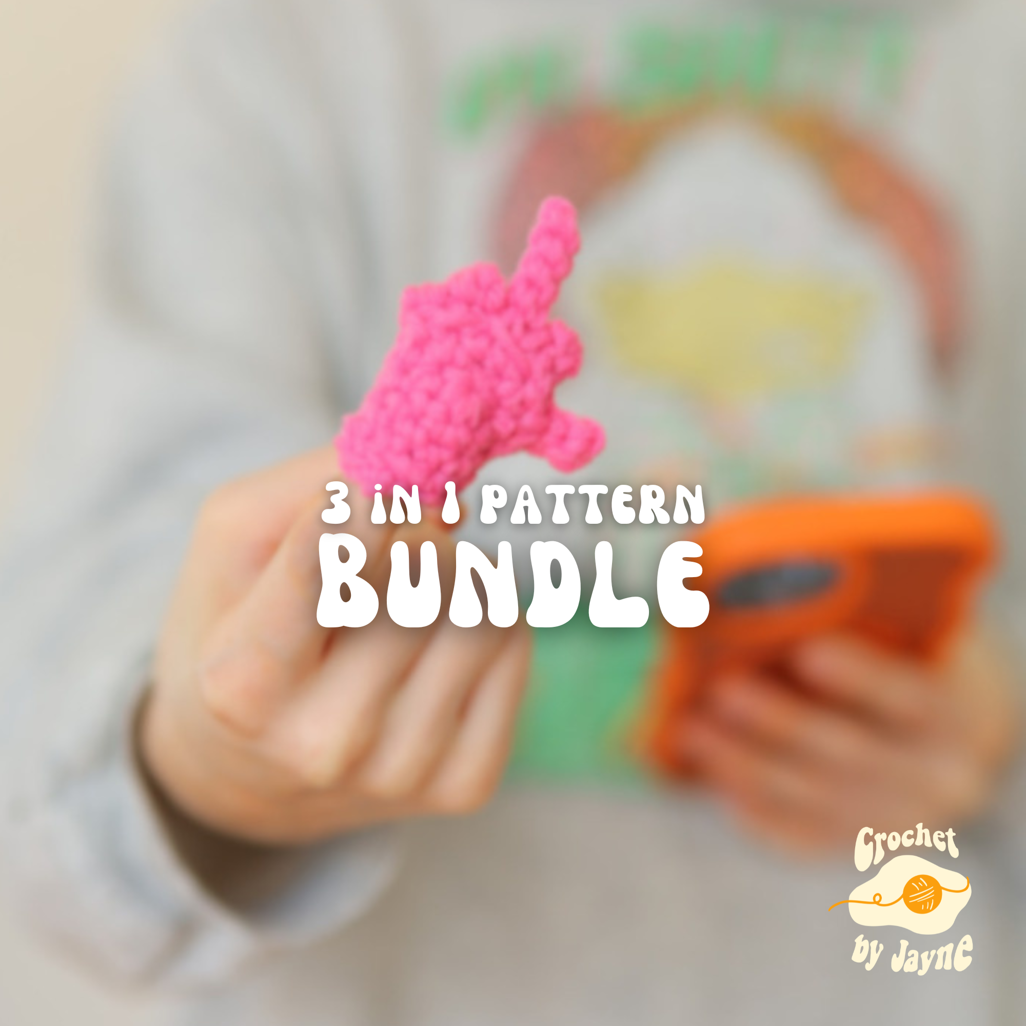 3 in 1 Tiny Silly Hand Crochet Pattern BUNDLE