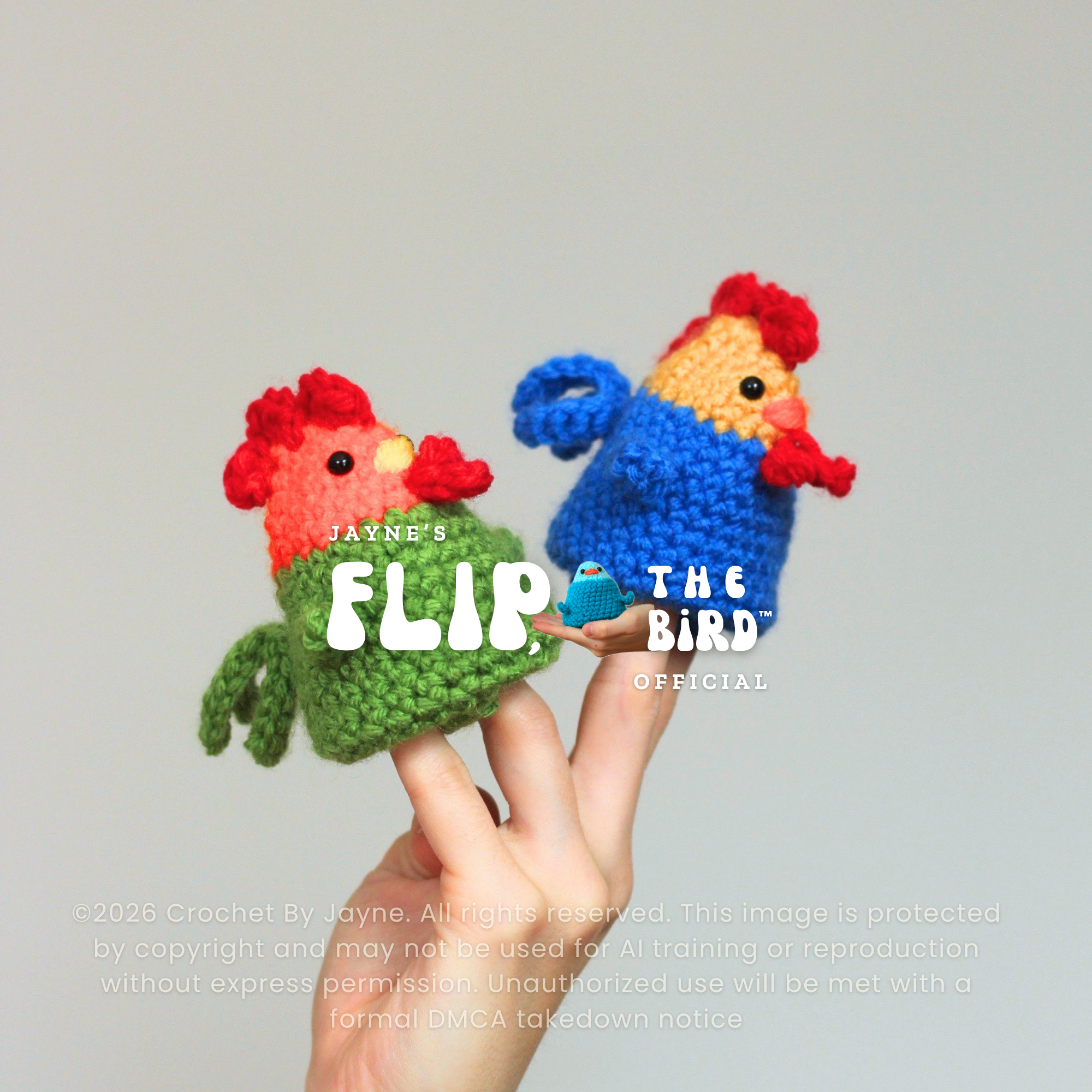 Flip, the bird™ chicken pattern bundle