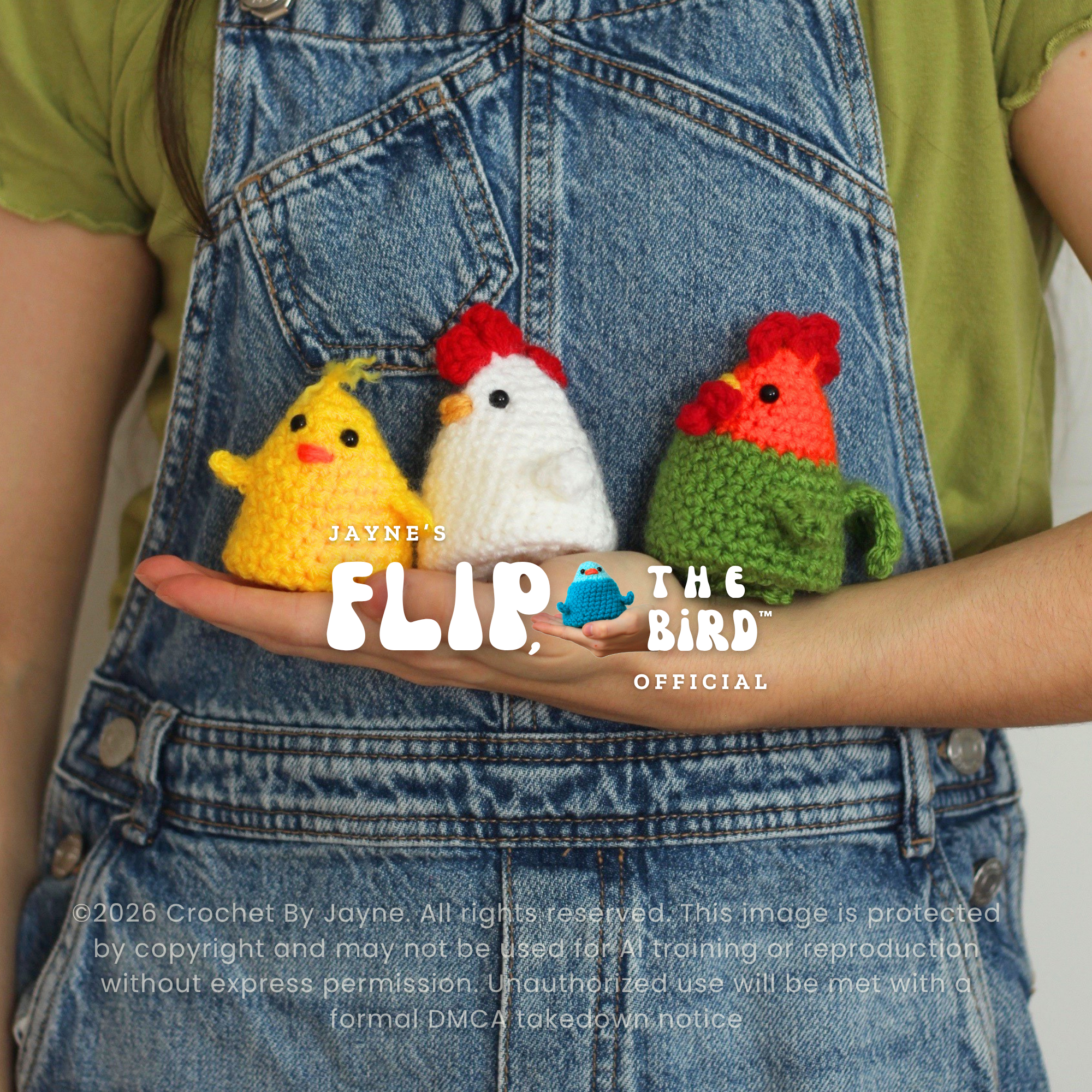 Flip, the bird™ chicken pattern bundle