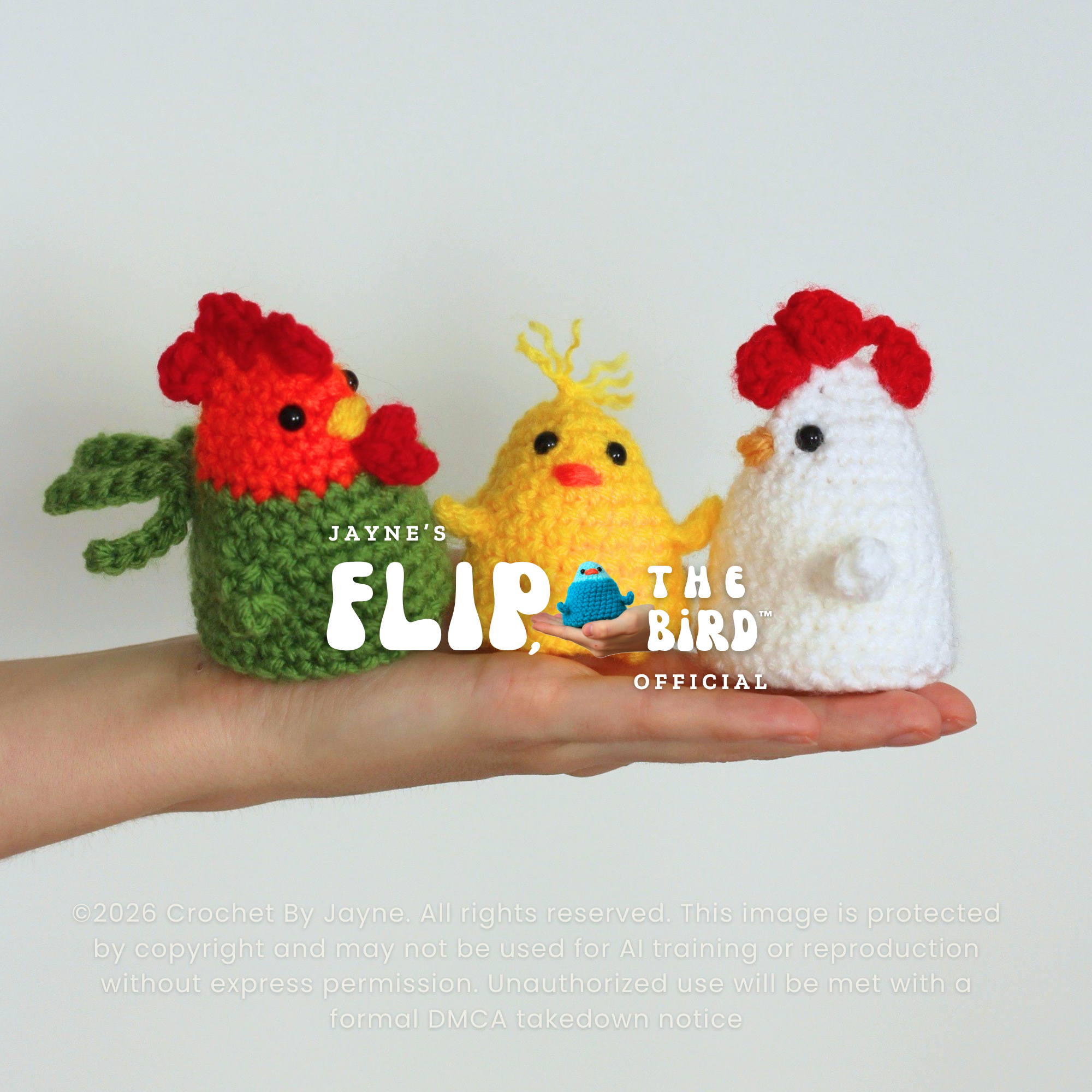 Flip, the bird™ chicken pattern bundle