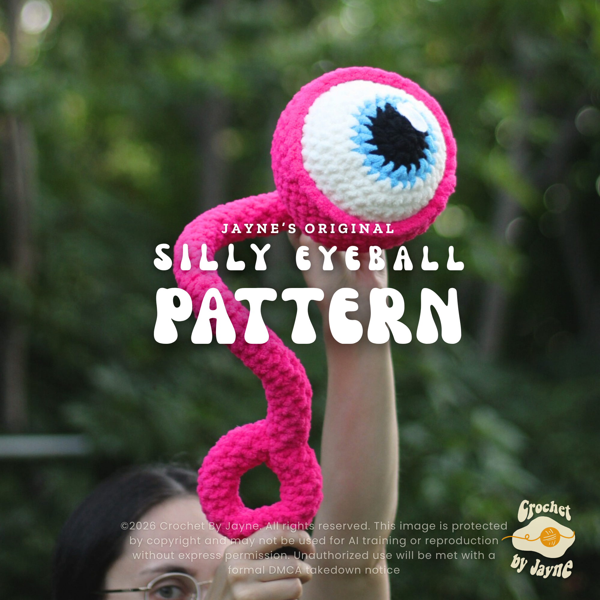 Silly eyeball crochet pattern