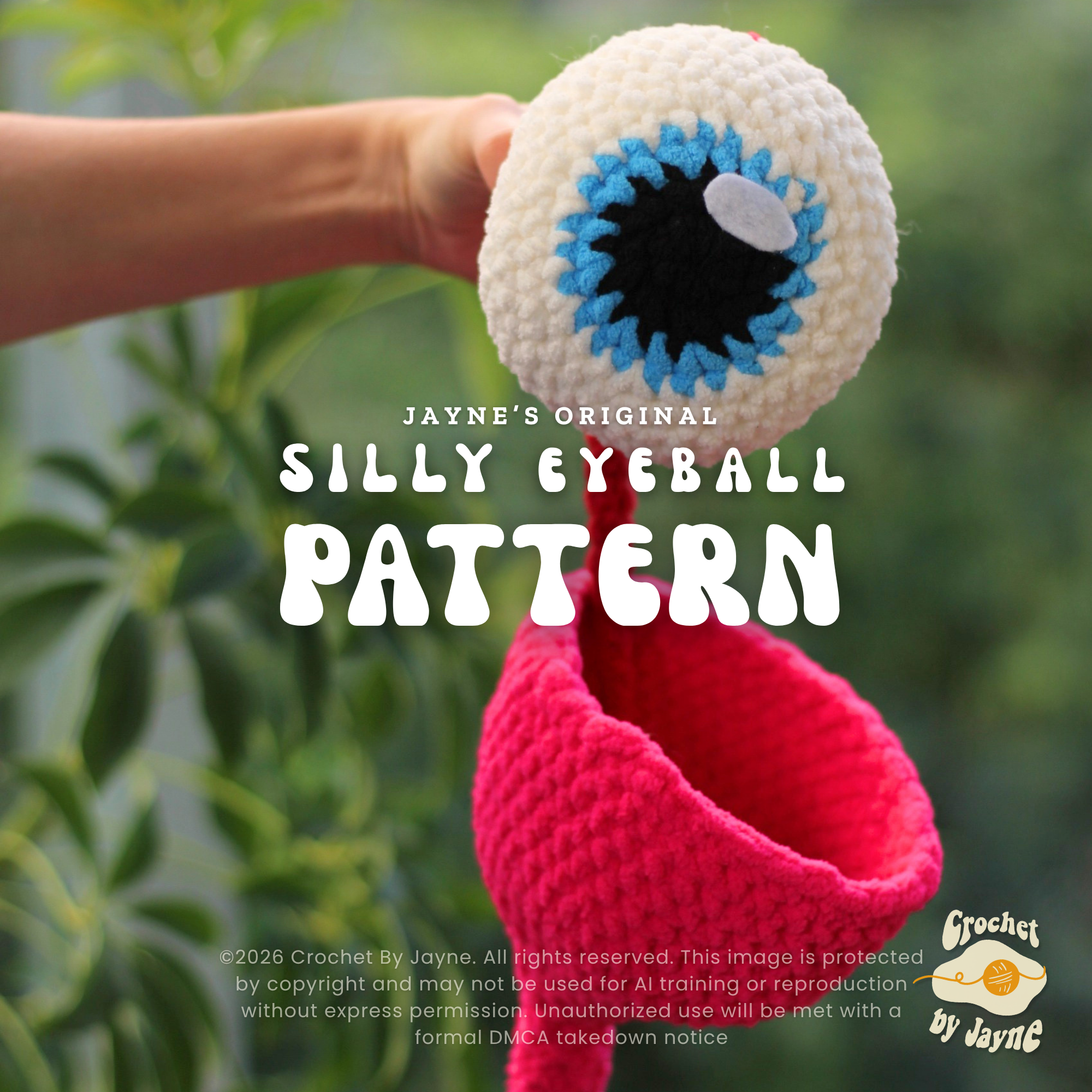 Silly eyeball crochet pattern