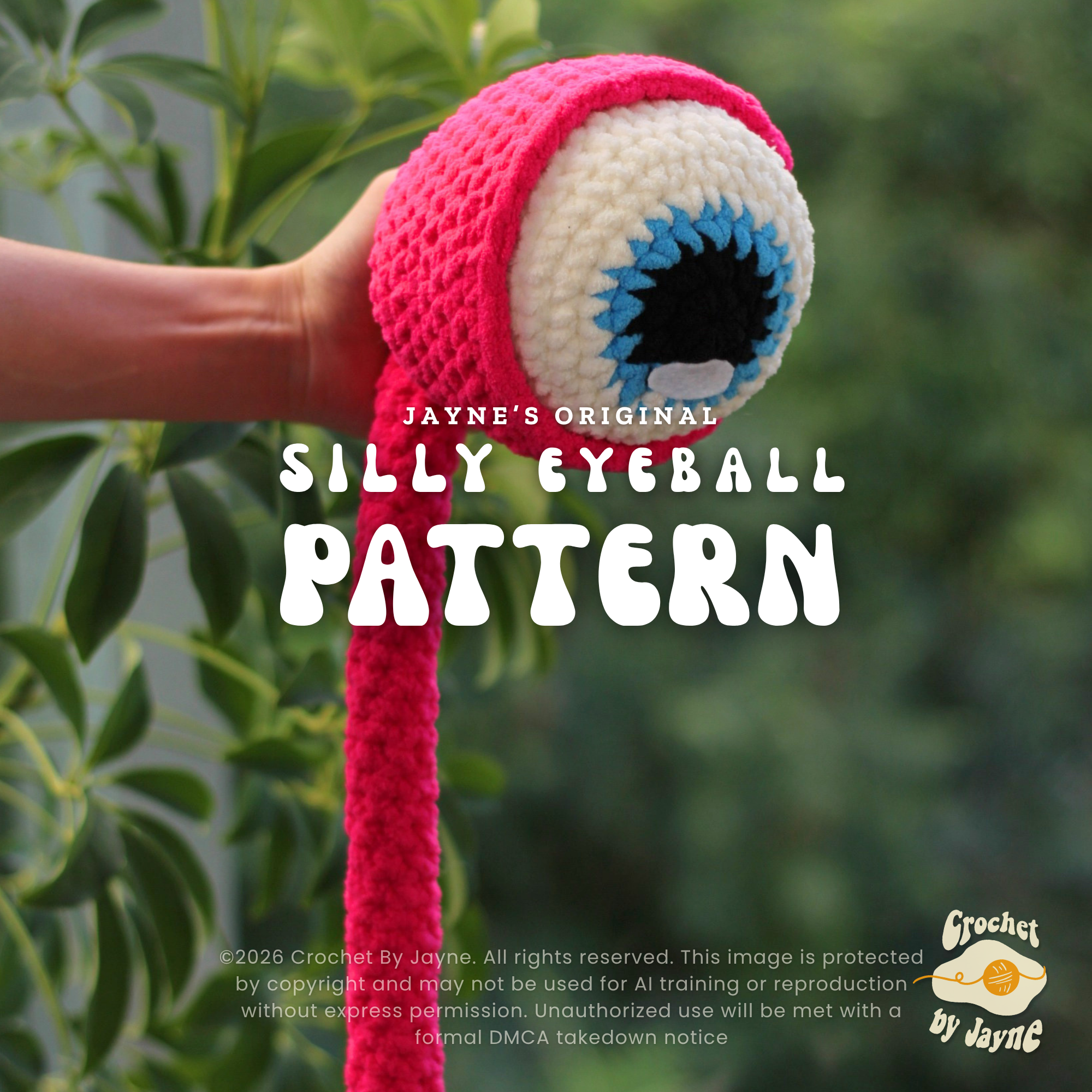Silly eyeball crochet pattern