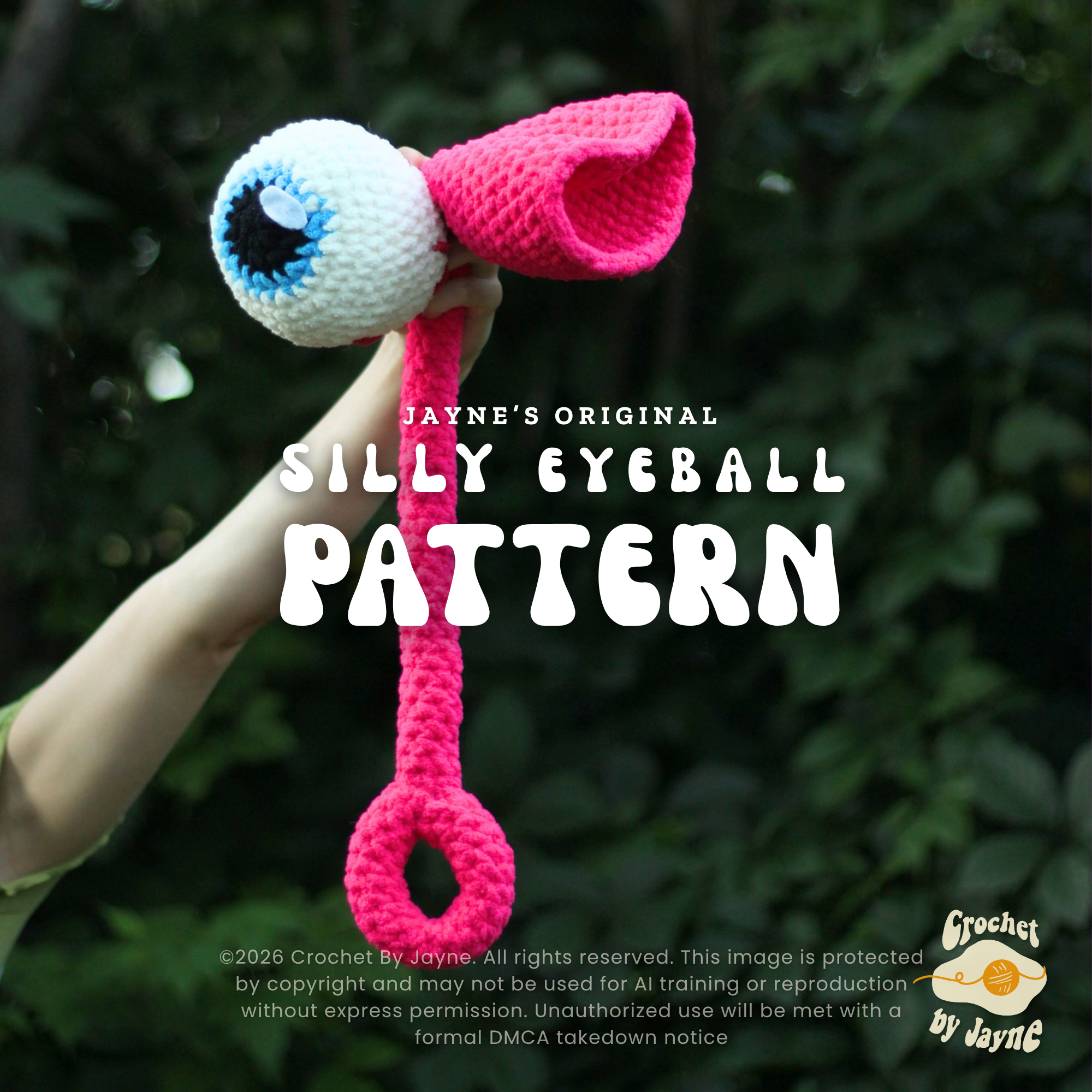 Silly eyeball crochet pattern