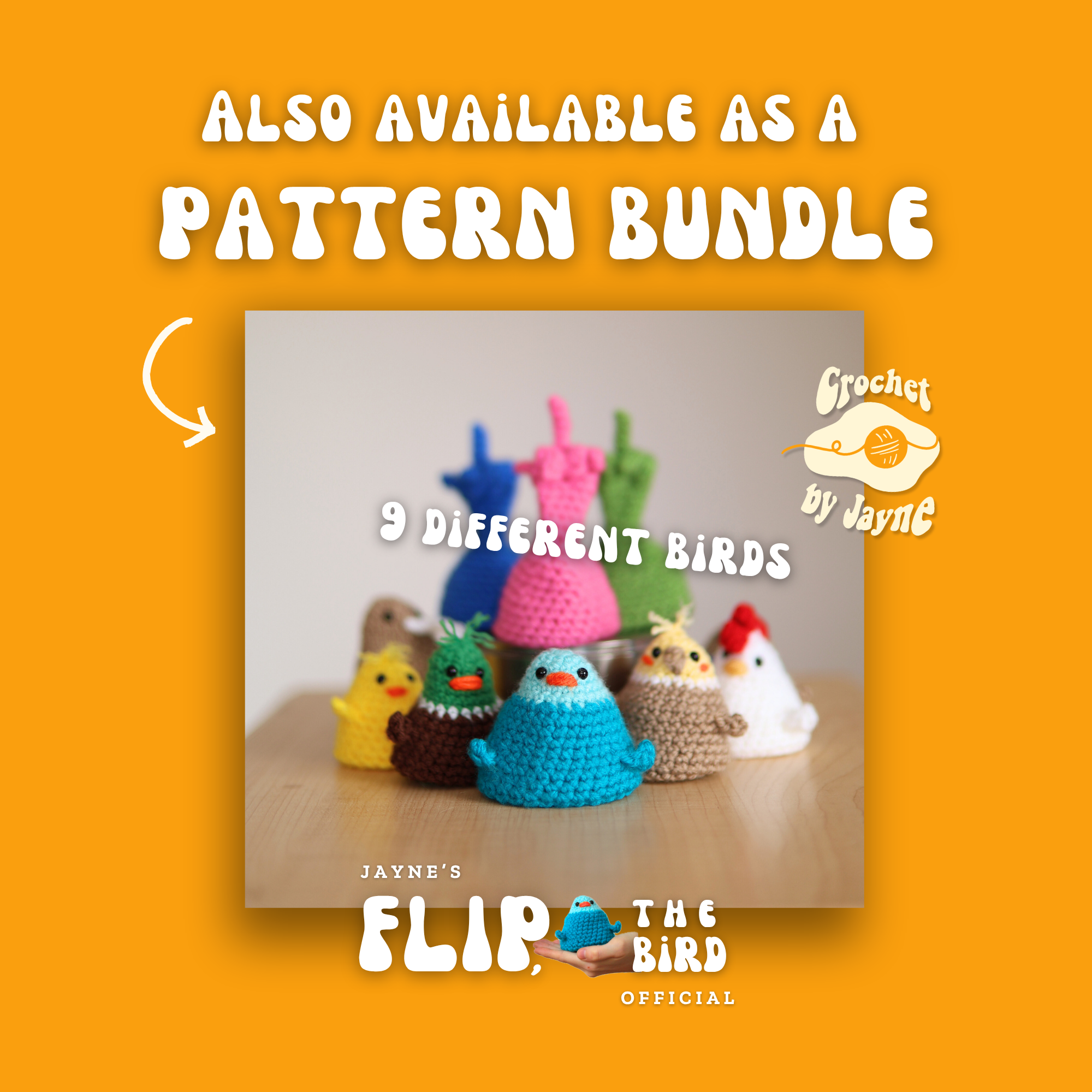 Flip, the bird™ chicken pattern bundle