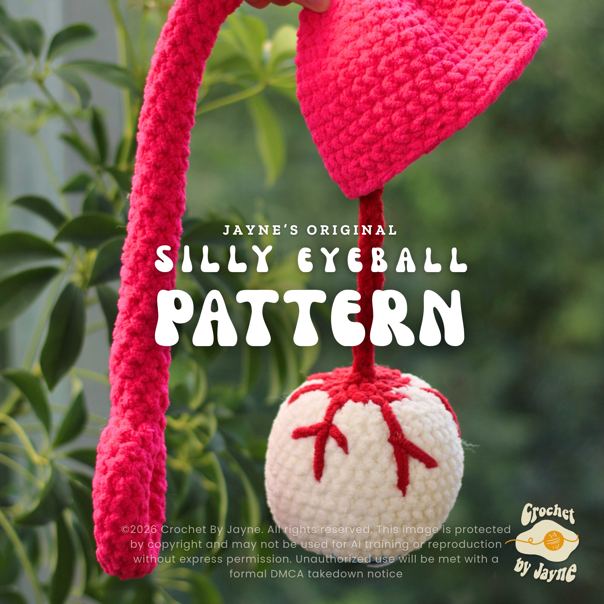 Silly eyeball crochet pattern