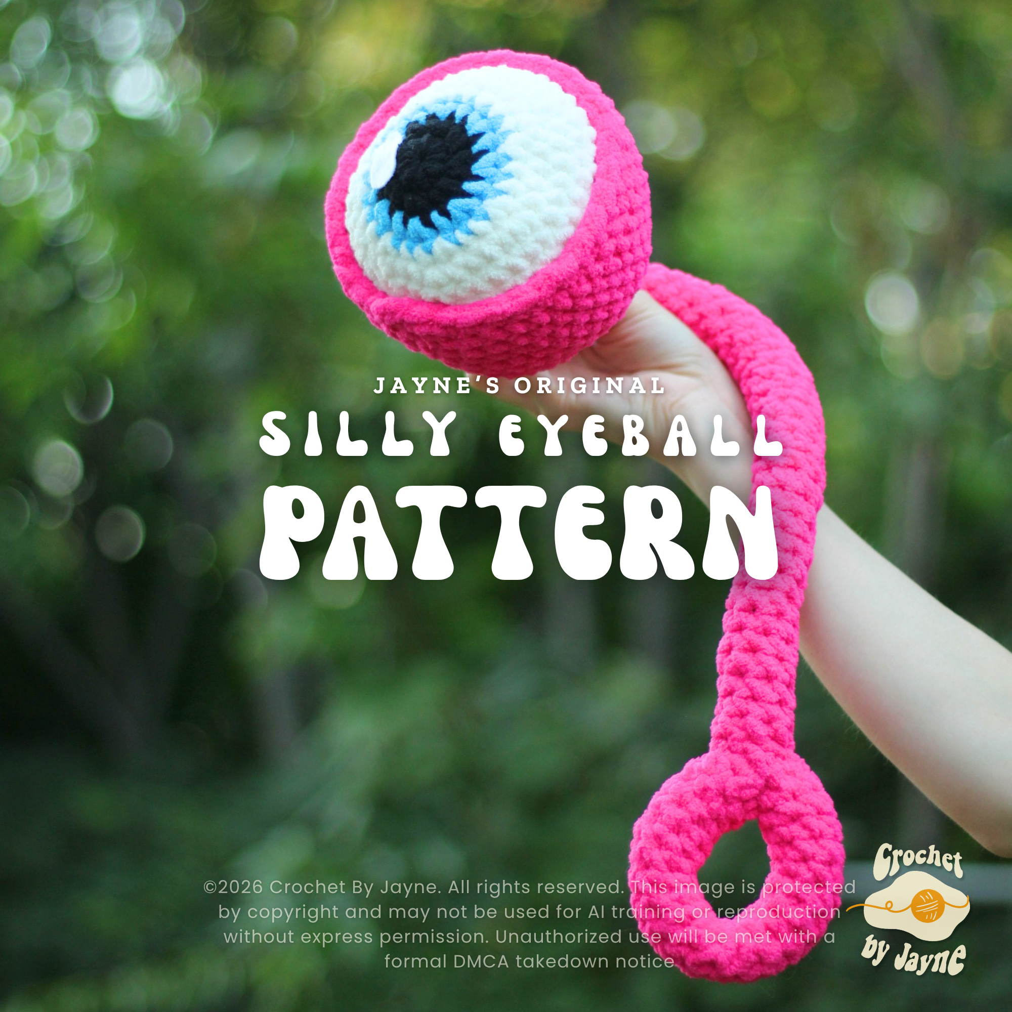 Silly eyeball crochet pattern