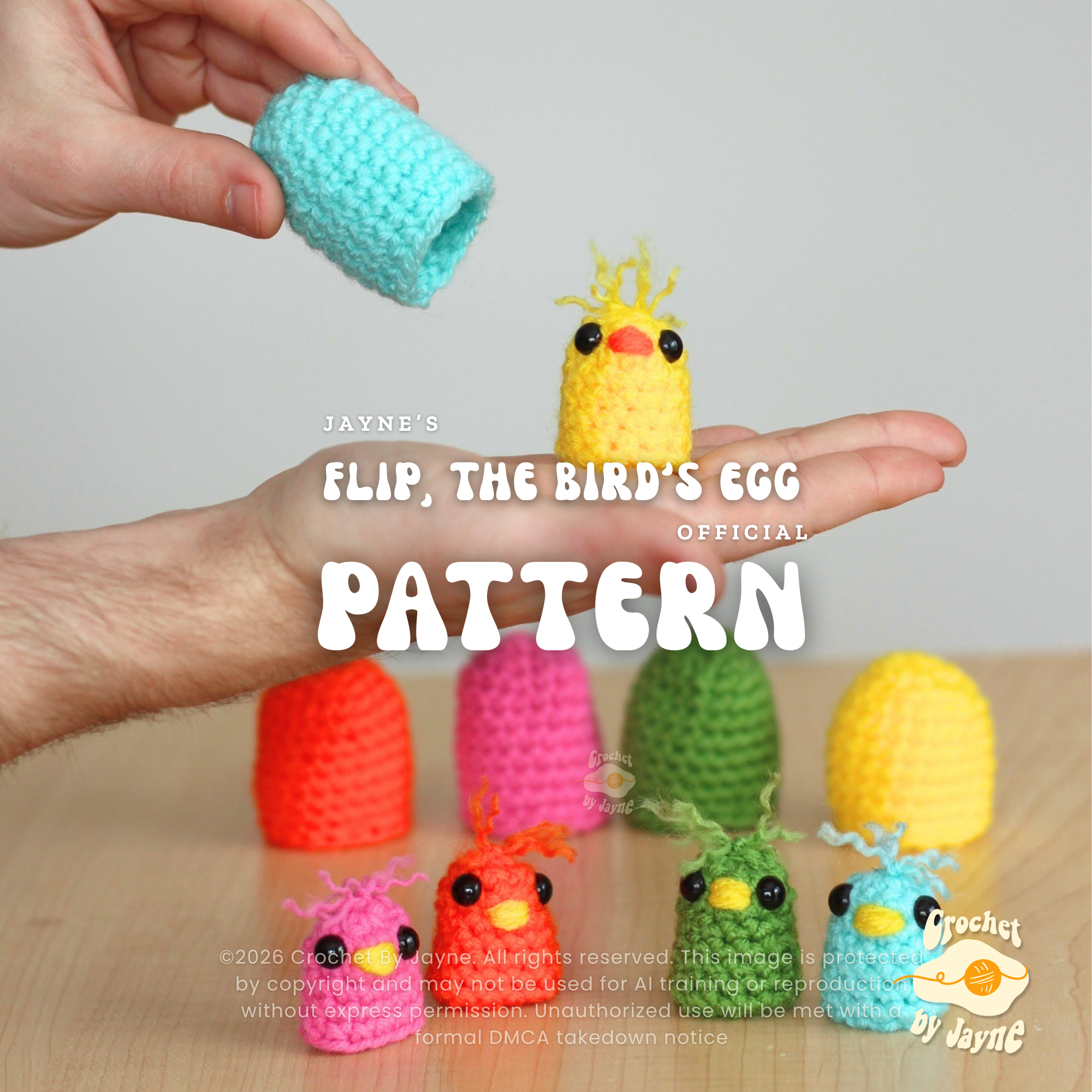 Flip, the birds egg crochet Pattern