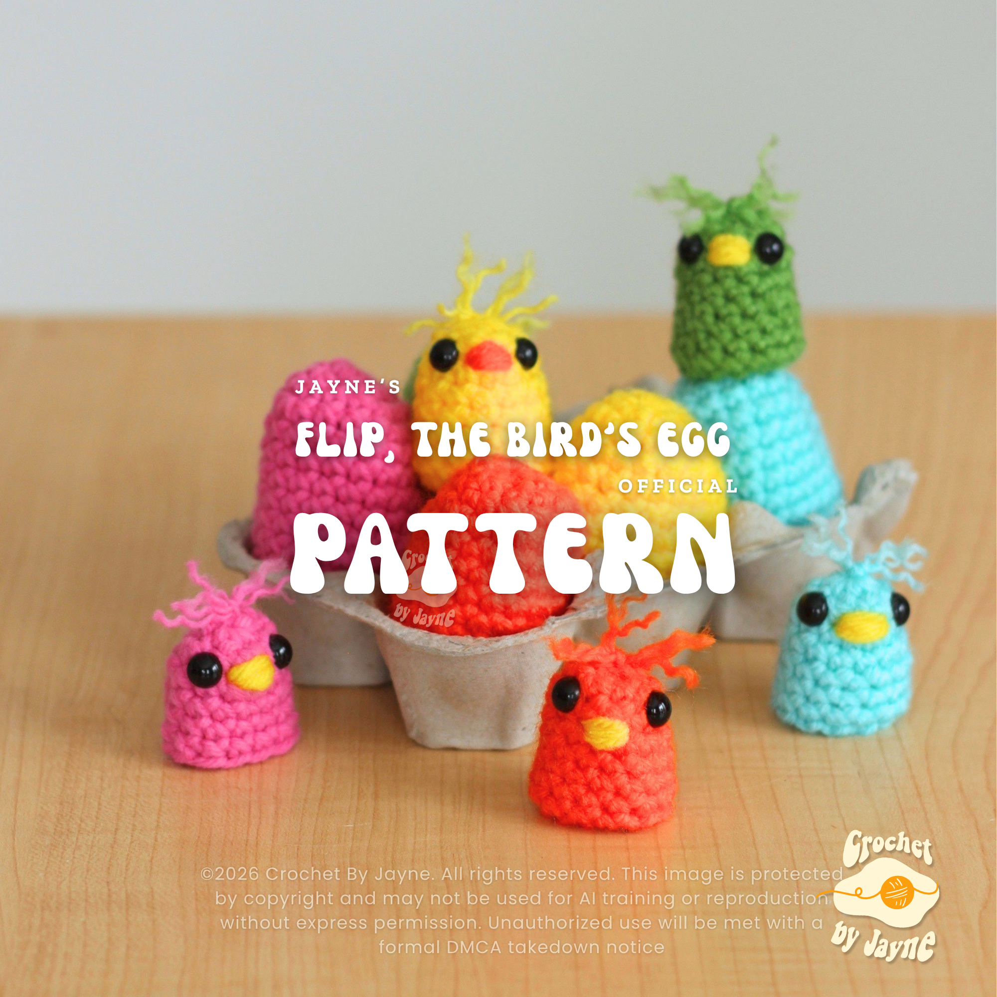Flip, the birds egg crochet Pattern