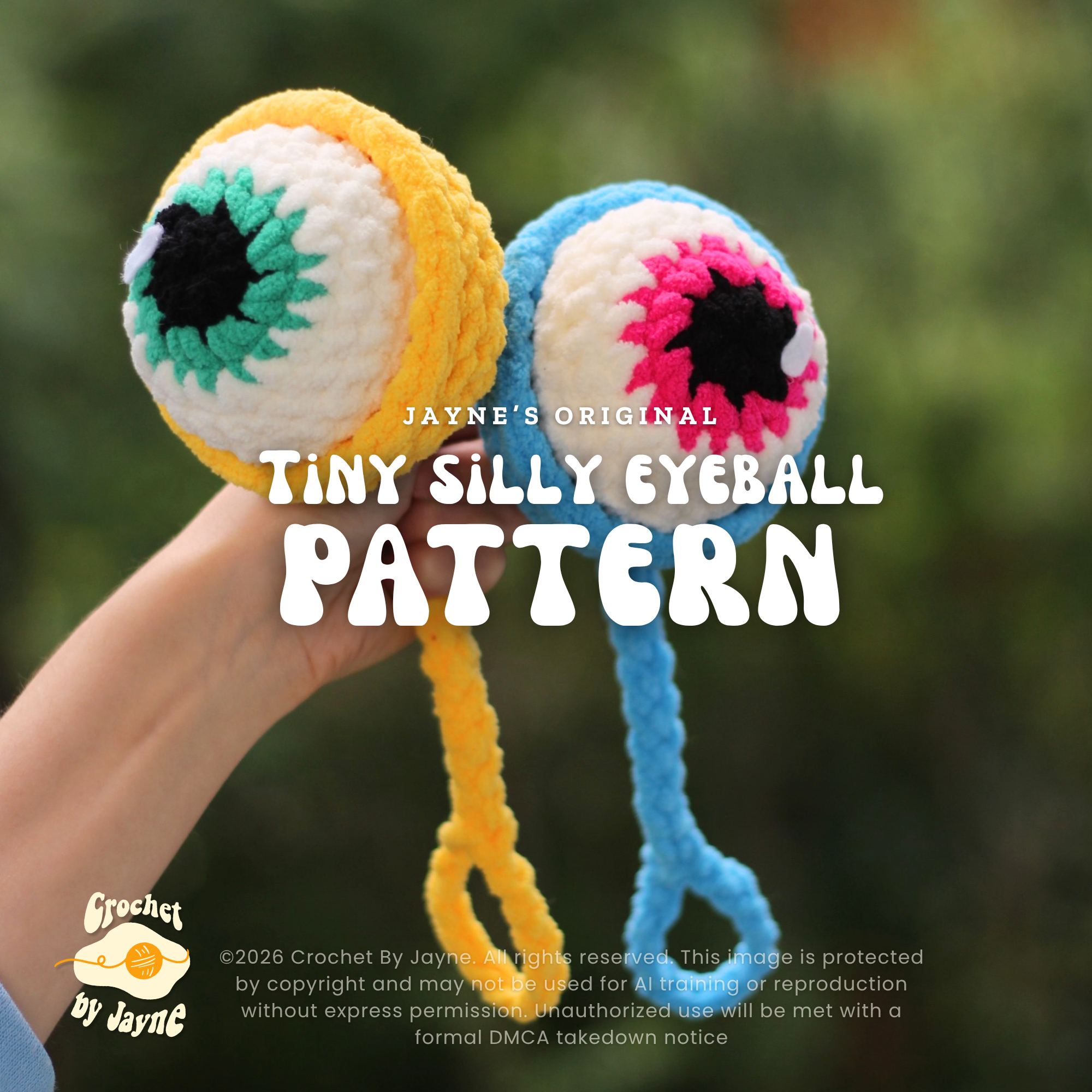 Tiny silly eyeball crochetpattern